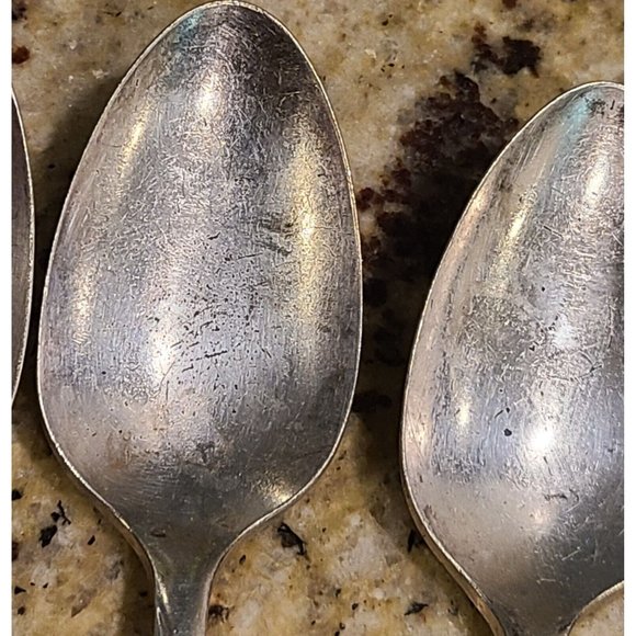 Vintage Wm. Rogers Oneida Spoons Always Wildwood Set of 6 Silver Overlay - Picture 5 of 10